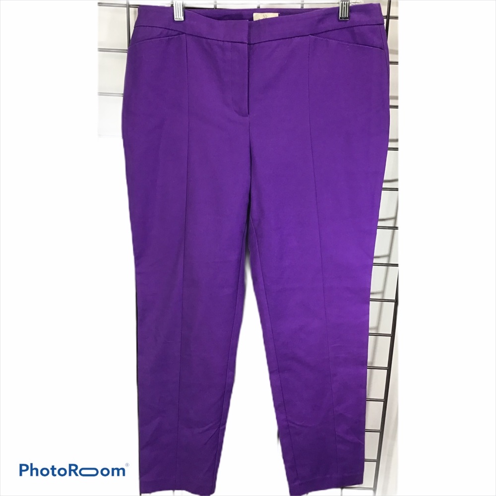 Chico’s So Slimming Purple Ankle Pants
